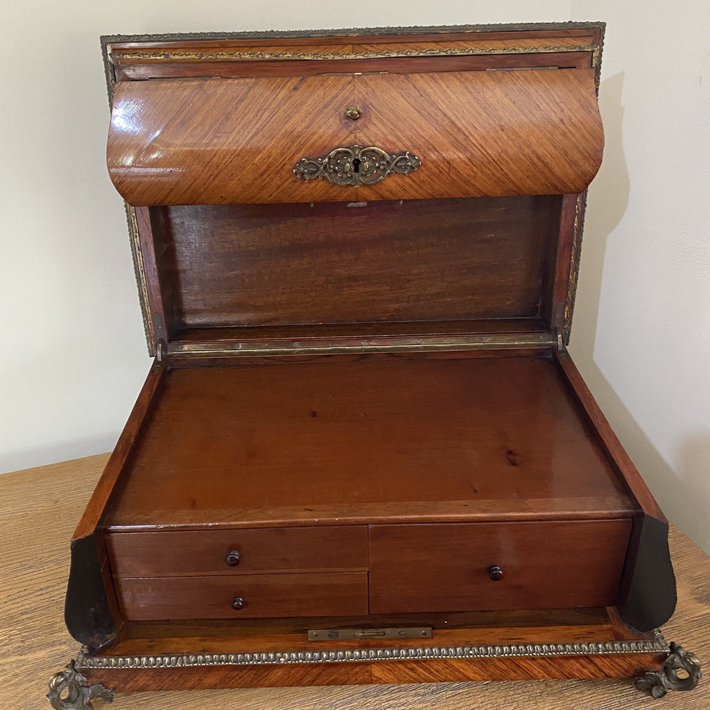 A Fine Kingwood and Ormlu Ladies Writing Box - Jewellery Casket-Decorative Antiques > Jewellery Casket-French Circa 1870-Lowfields Barn Antiques