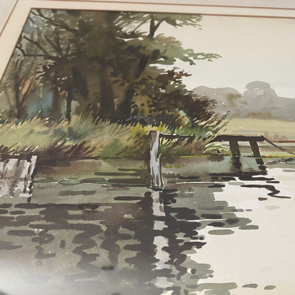 A Gentle Splash - Original Watercolour by Artist Michael Crawley-Antique Art > Watercolour-Michael Crawley-Lowfields Barn Antiques