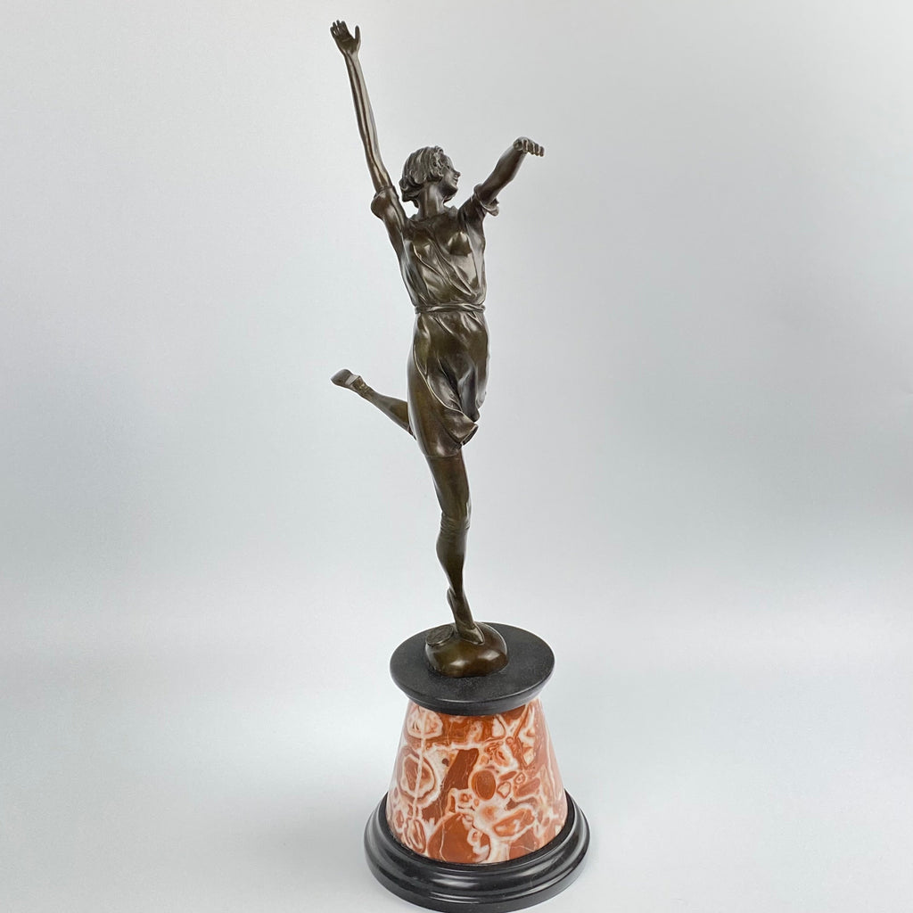 A Large and Delightful Bronze Lady Dancing-Antique Bronze > Dancing Lady-20th Century-Lowfields Barn Antiques