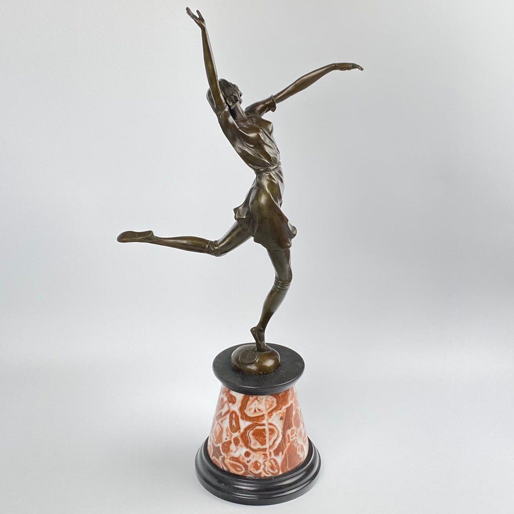 A Large and Delightful Bronze Lady Dancing-Antique Bronze > Dancing Lady-20th Century-Lowfields Barn Antiques