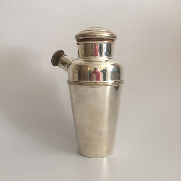Art Deco Silver Plated Cocktail Shaker with Lemon Juicer-Kitchenalia-20th Century-Lowfields Barn Antiques