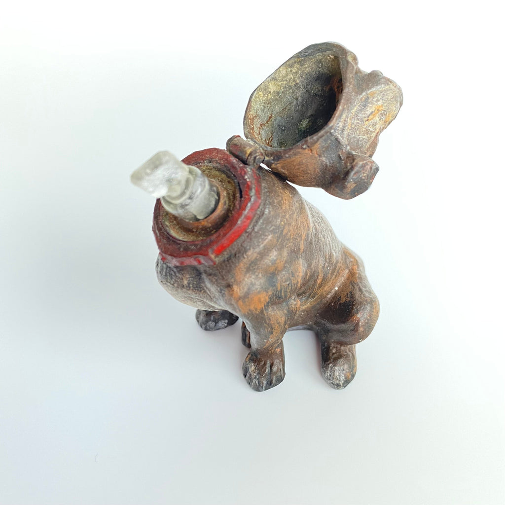 Austrian Cold Painted Bronze Dog Scent Bottle - Late 19th Century-Collectibles > Perfume Bottles-19th Century Victorian-Lowfields Barn Antiques