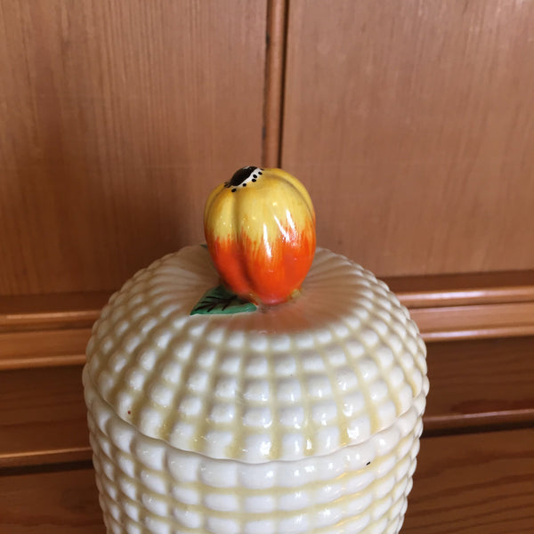Clarice Cliff - Sweet Corn Preserve Pot - Art Deco Period-Vintage Ceramics-Claris Cliff-Lowfields Barn Antiques
