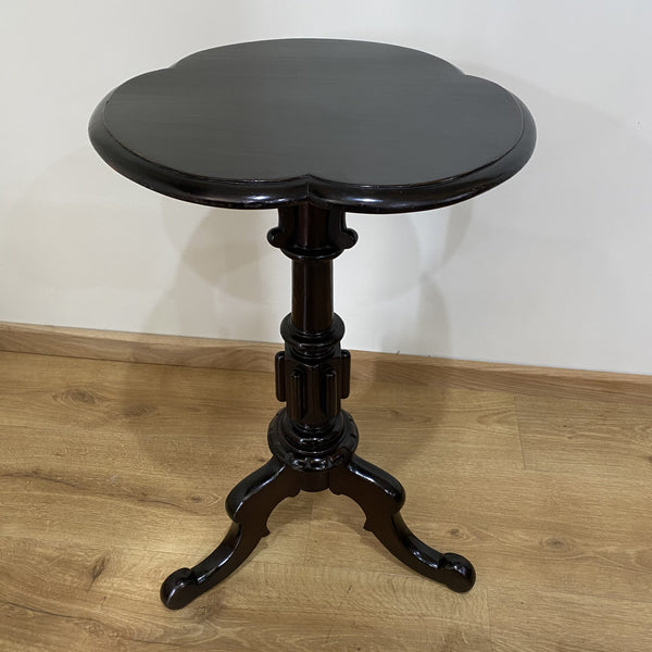 Ebonised Clover Leaf Occasional Table - Victorian Aesthetic Period-Antique Furniture > Occasional Tables-Aesthetic Period-Lowfields Barn Antiques