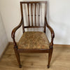 Edwardian Oak Framed Upholstered Elbow Chair-Antique Furniture > Chairs-Edwardian-Lowfields Barn Antiques