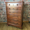 Exceptional Quality Walnut Secretaire Wellington Chest – Tall Chest with Enclosed Desk-Antique Furniture > Chests-19th Century-Lowfields Barn Antiques