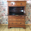 Exceptional Quality Walnut Secretaire Wellington Chest – Tall Chest with Enclosed Desk-Antique Furniture > Chests-19th Century-Lowfields Barn Antiques