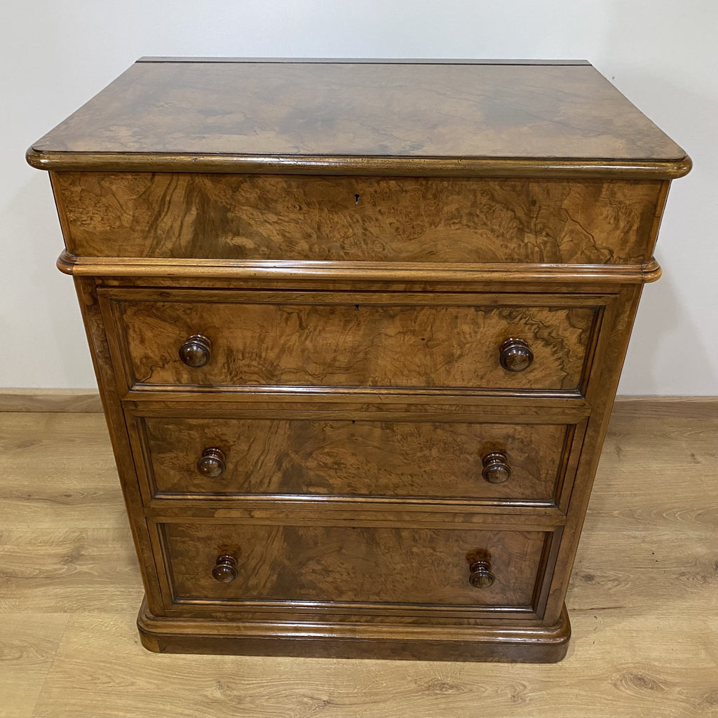 Fine Burr Walnut Chest of Drawers by James Lamb of Manchester-Antique Furniture > Chest of Drawer-James Lamb of Manchester-Lowfields Barn Antiques