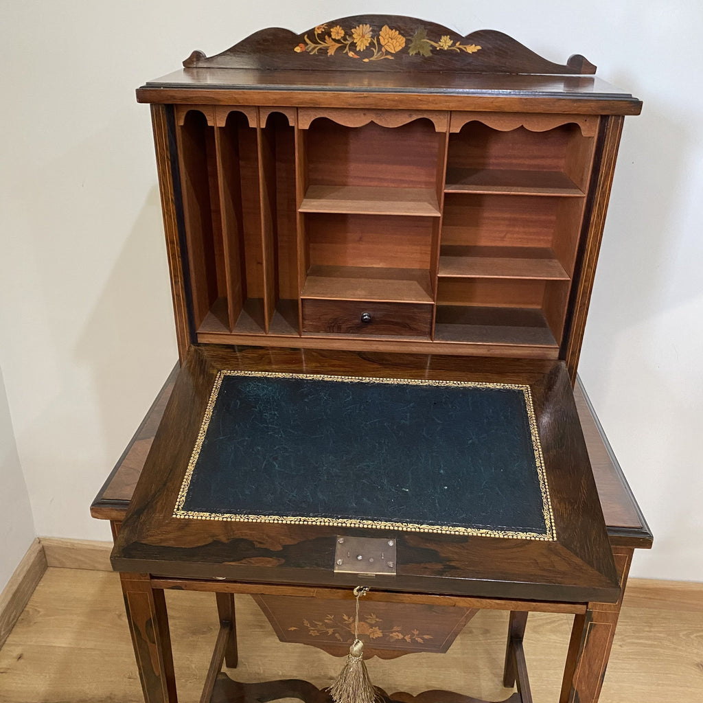 Fine Quality Combination Bonheur Du Jour and Work Table - Circa 1875-Antique Furniture > Writing Tables-Post Napoleon III-Lowfields Barn Antiques