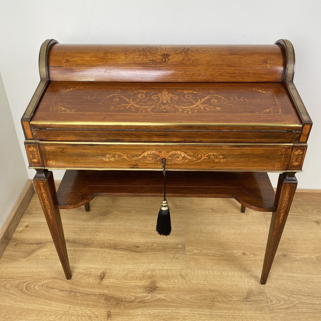 Fine Quality French Roll Top Writing Desk Circa 1880-Antique Furniture > Desks-19th Century-Lowfields Barn Antiques