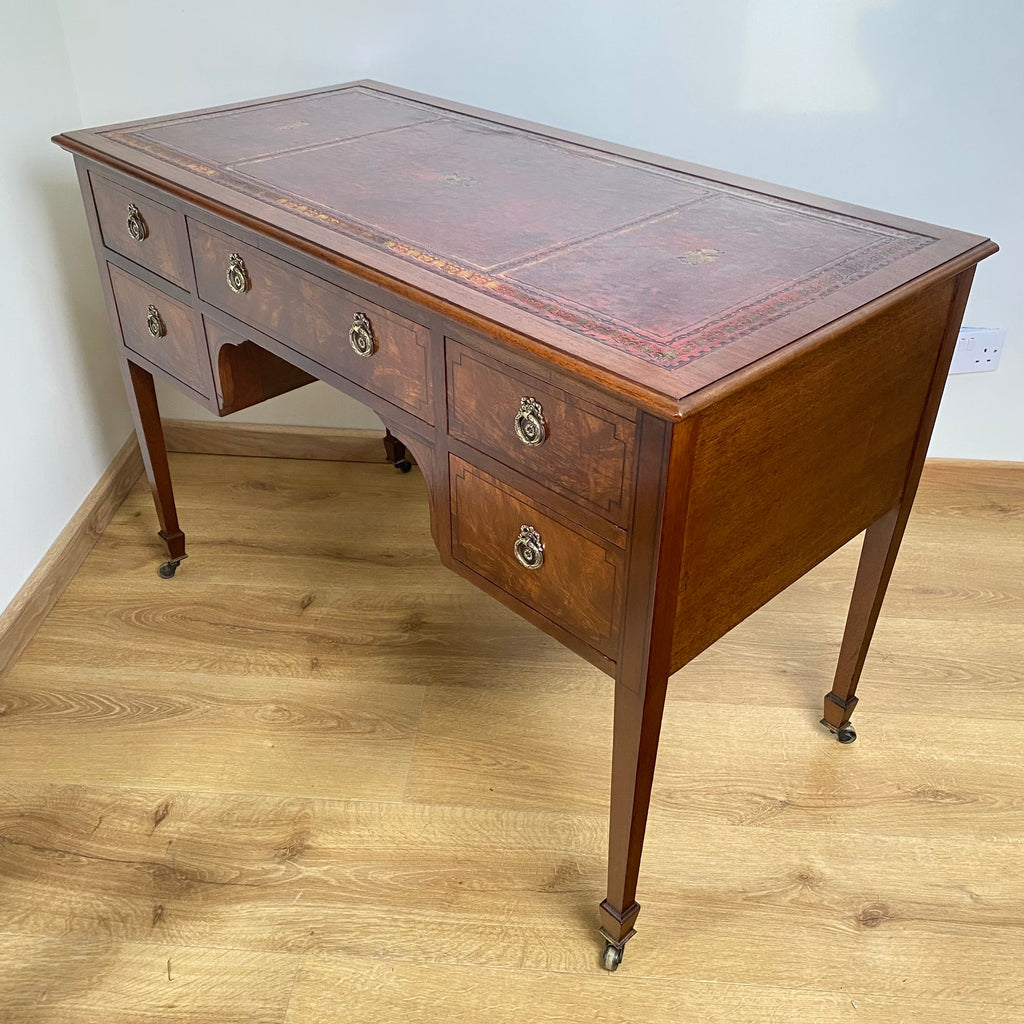 Fine Walnut Writing Desk by Waring and Gillow - Early 20th Century-Antique Furniture > Desks-Waring and Gillow Liverpool-Lowfields Barn Antiques