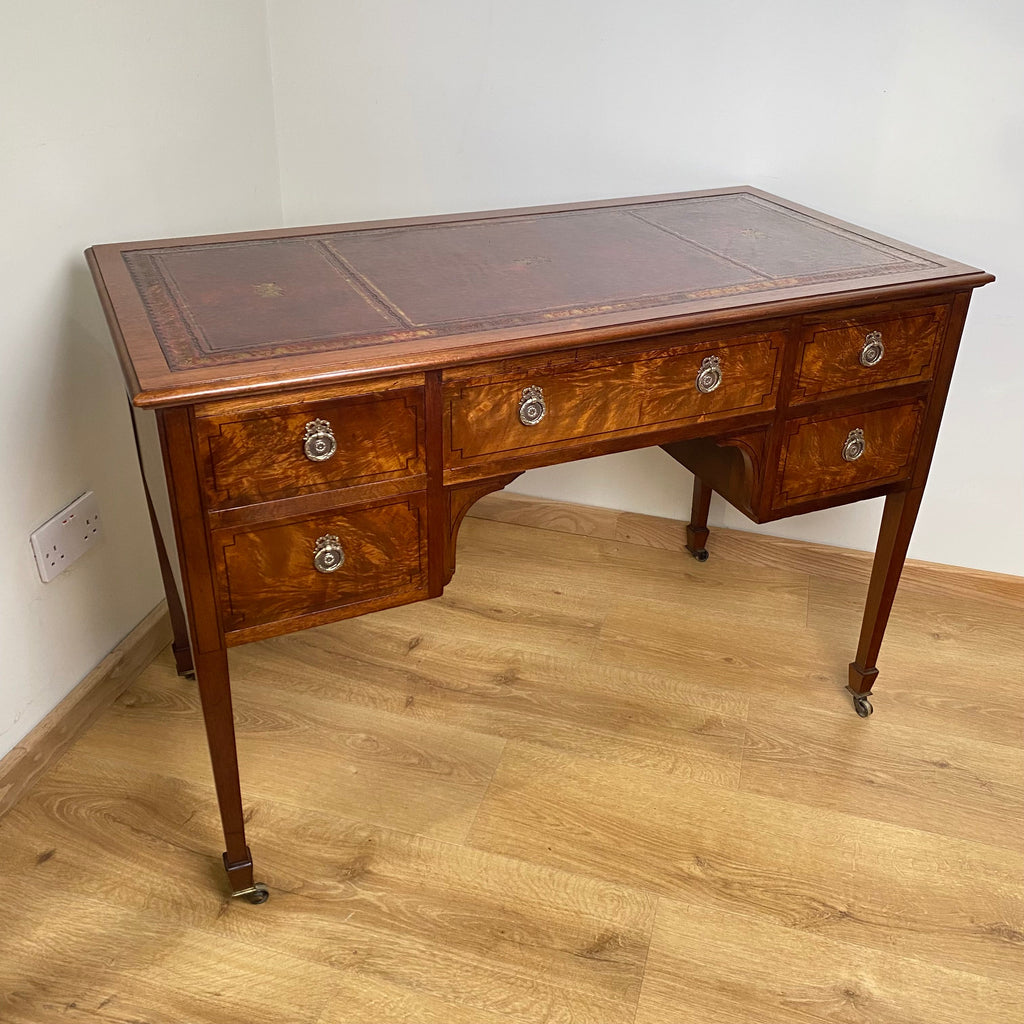 Fine Walnut Writing Desk by Waring and Gillow - Early 20th Century-Antique Furniture > Desks-Waring and Gillow Liverpool-Lowfields Barn Antiques