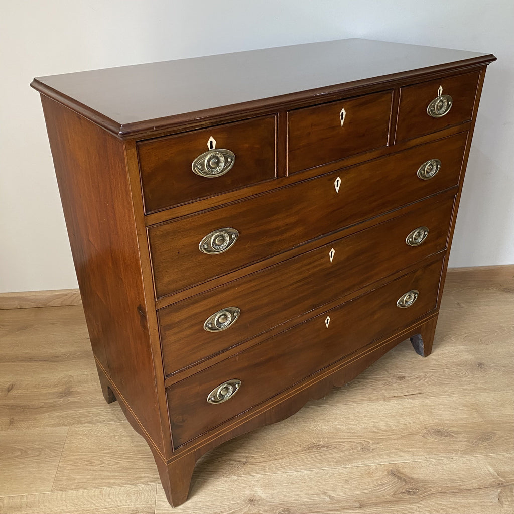 Good Quality Victorian Six Drawer Mahogany Chest of Drawers-Antique Furniture > Chests-Victorian-Lowfields Barn Antiques