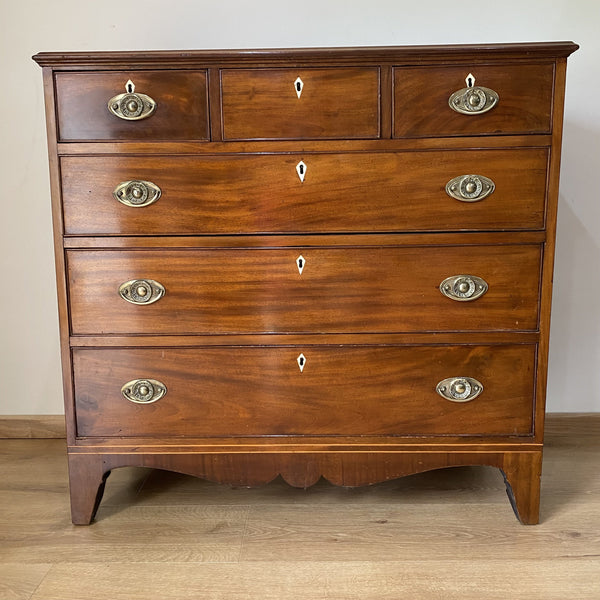 Good Quality Victorian Six Drawer Mahogany Chest of Drawers-Antique Furniture > Chests-Victorian-Lowfields Barn Antiques
