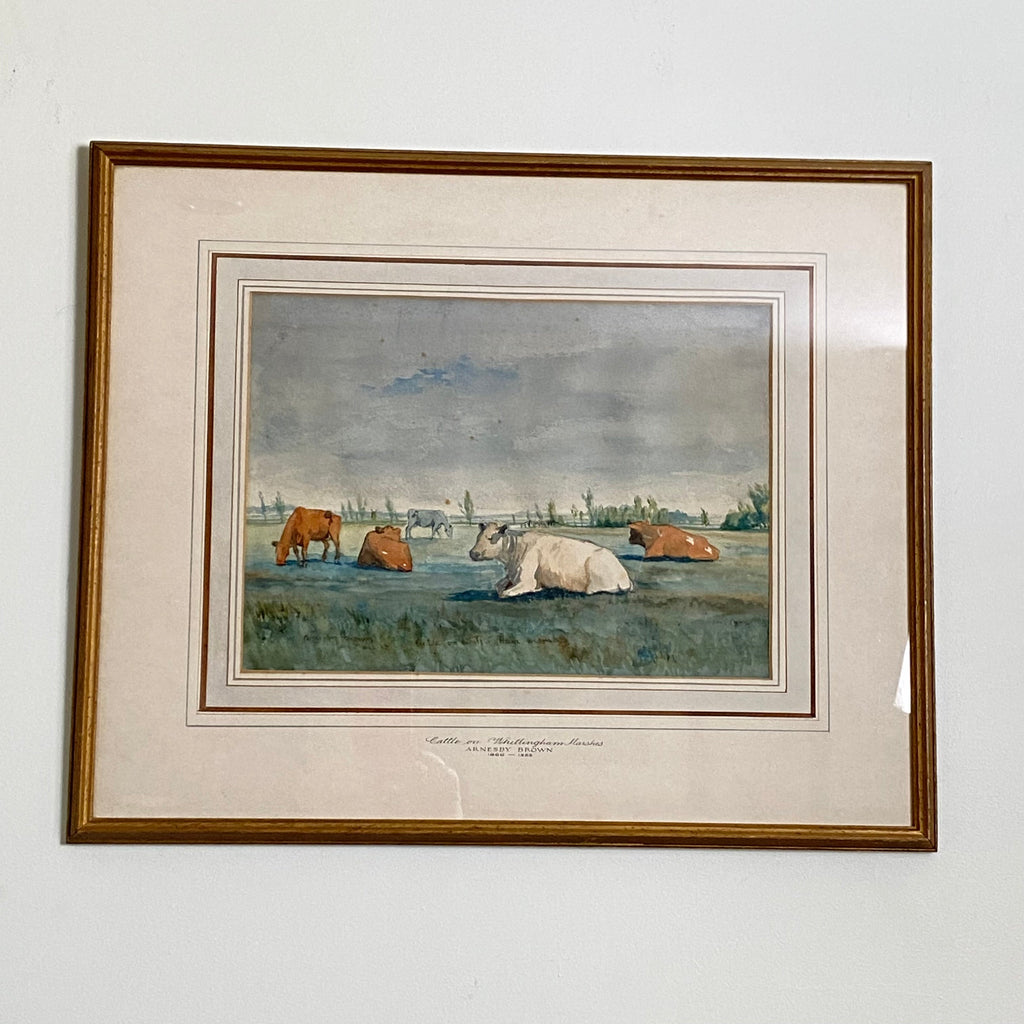 John Arnesby Brown Watercolour 1879 - Signed-Antique Art > Watercolour-John Arnesby Brown-Lowfields Barn Antiques