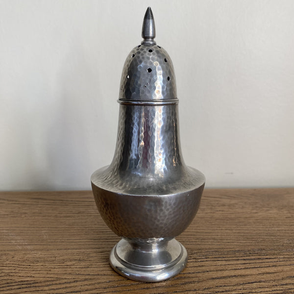 Large Civic Pewter Sugar Sifter-Decorative Antiques > Pewter-Arts and Crafts-Lowfields Barn Antiques
