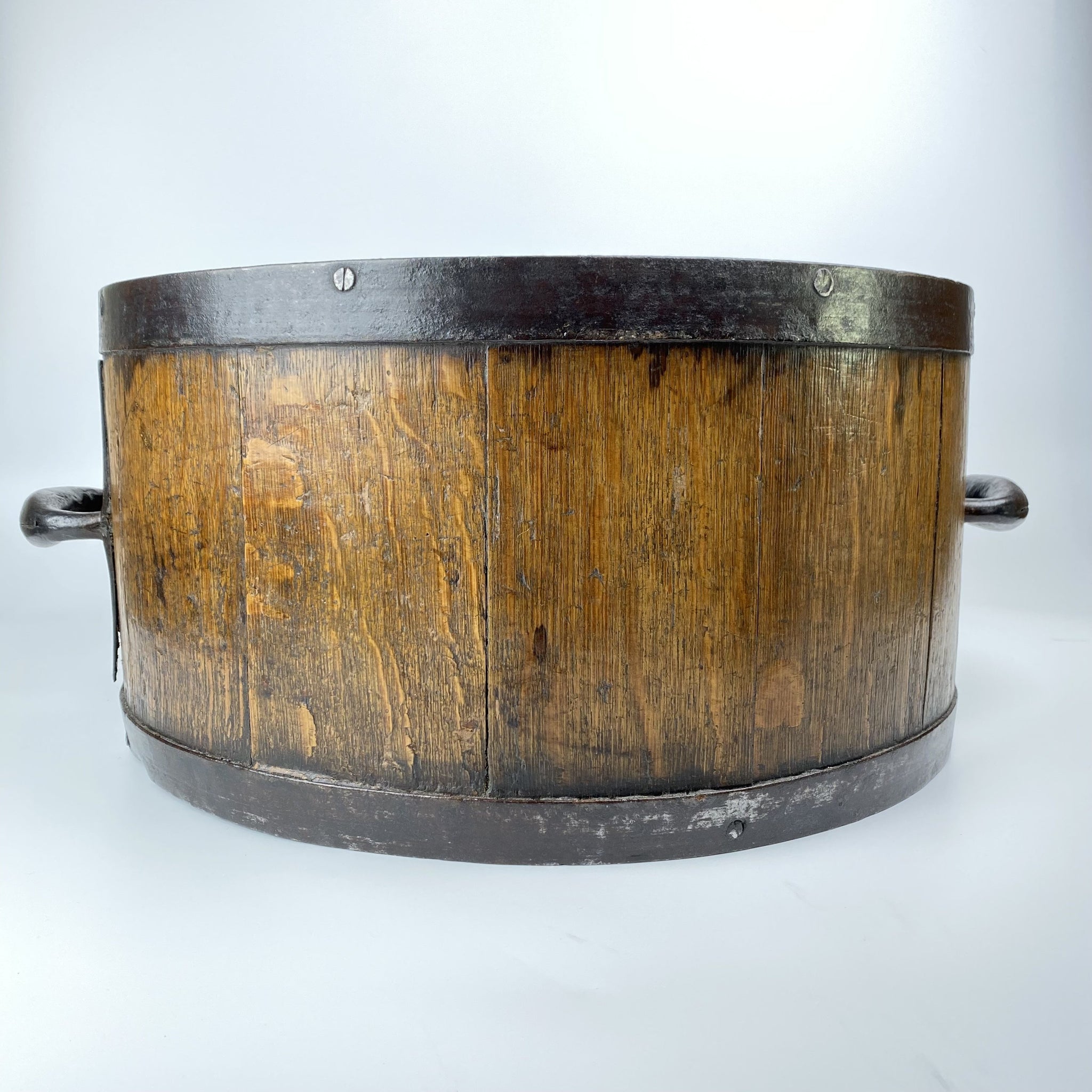 Large Steel Bound Grain Bushel Measure – Lowfields Barn Antiques