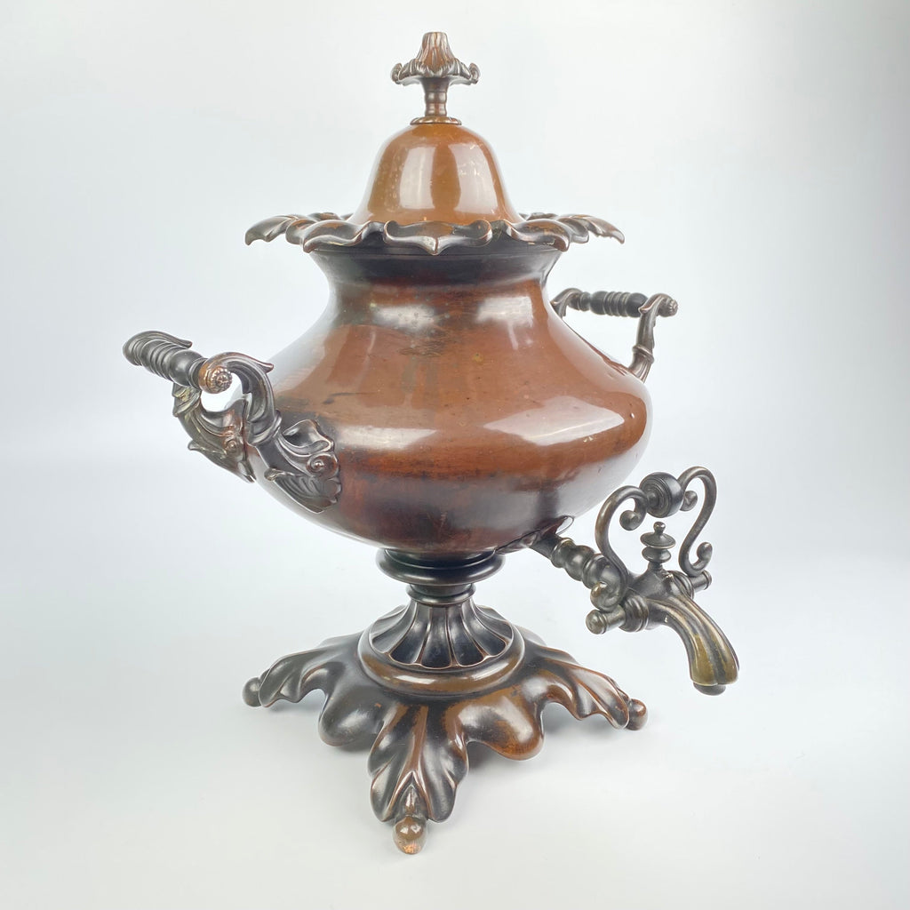 Large Victorian Copper Samovar - Natural Patina - Circa 1840-Antique Brass and Copper-Victorian-Lowfields Barn Antiques
