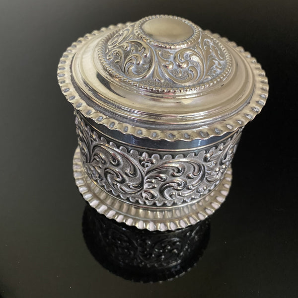 Luxury Silver Plated Sweetmeats Canister - Luxury Sweet Canister-Antique > Silver Plate-Victorian-Lowfields Barn Antiques