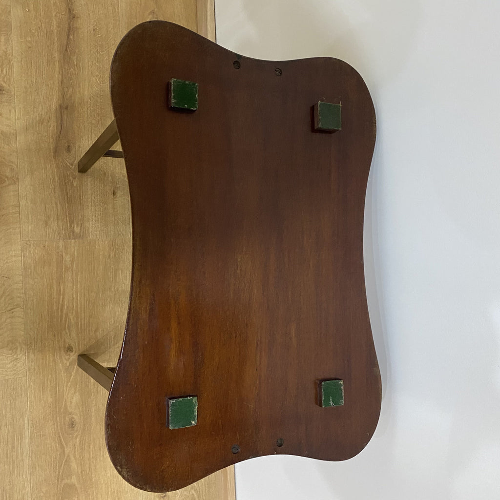 Mahogany Tray on Stand by Edmund Czajkowski and Son of Woodhall Spa-Antique Furniture > Tray on Stand-20th Century-Lowfields Barn Antiques