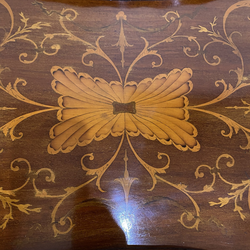 Mahogany Tray on Stand by Edmund Czajkowski and Son of Woodhall Spa-Antique Furniture > Tray on Stand-20th Century-Lowfields Barn Antiques
