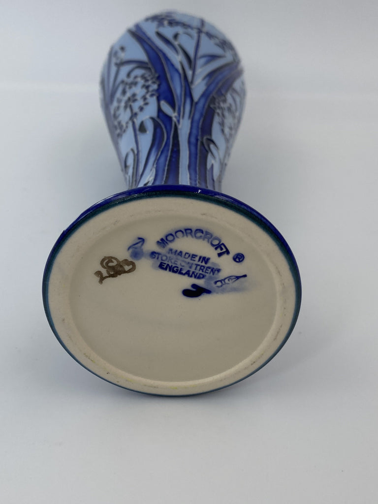 Moorcroft - Leila Vase Blue Dandelions - Antique Ceramics-Antique Ceramics-Moorcroft-Lowfields Barn Antiques