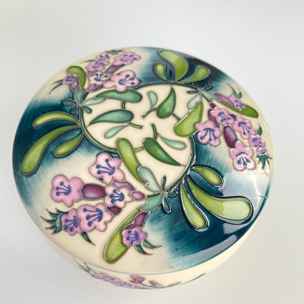 Moorcroft Meadow Thyme Bowl and Cover by Nichola Stanley - Trial-Antique Ceramics > Bowl and Cover-Moorcroft-Lowfields Barn Antiques
