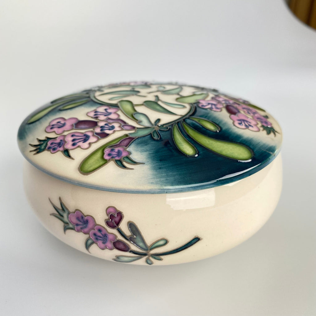 Moorcroft Meadow Thyme Bowl and Cover by Nichola Stanley - Trial-Antique Ceramics > Bowl and Cover-Moorcroft-Lowfields Barn Antiques