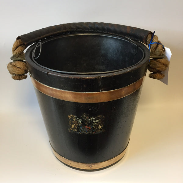 Naval Oak Fire Bucket-Decorative Antiques-Edwardian-Lowfields Barn Antiques