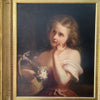 Oil on Canvas – The Little Flower Girl - Bernardo Amiconi-Antique Art > Painting-Bernardo Amiconi (1825 - 1879) Italian-Lowfields Barn Antiques