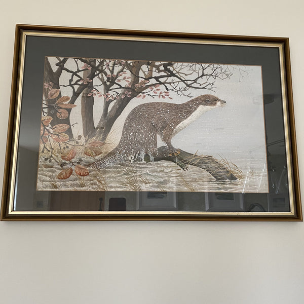 Otter - Original Watercolour by Peter Williams-Art > Watercolour-Peter Williams-Lowfields Barn Antiques