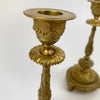 Pair French Gilt Ormolu Candlesticks - Late 19th Century-Antique Decorative-Late 19th Century-Lowfields Barn Antiques
