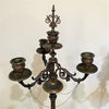 Pair of French Bronze Three Branch Candelabras - Circa 1880 With original Snuffers, Lion paw feet, marble base-Antique Lighting > Candelabra-19th Century French-Lowfields Barn Antiques