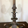 Pair of French Bronze Three Branch Candelabras - Circa 1880 With original Snuffers, Lion paw feet, marble base-Antique Lighting > Candelabra-19th Century French-Lowfields Barn Antiques