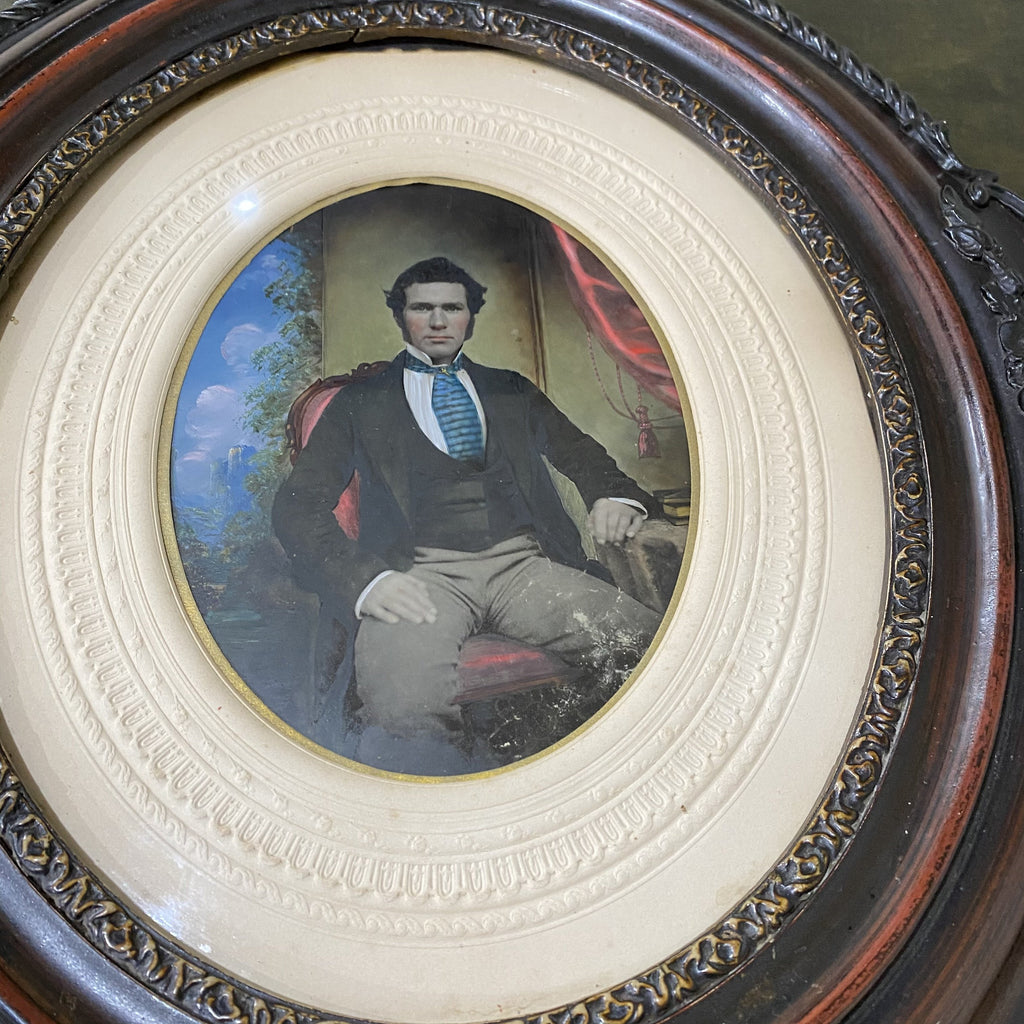 Plate Photo of a Distinguished Victorian Gentleman-Antique Art > Painting-Victorian-Lowfields Barn Antiques