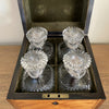 Rosewood and Satinwood Decanter Box George III-Antique Decanters Tantalus-George III-Lowfields Barn Antiques