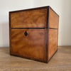 Rosewood and Satinwood Decanter Box George III-Antique Decanters Tantalus-George III-Lowfields Barn Antiques