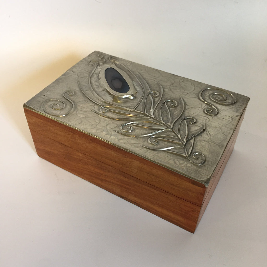 Sasha Bowles Pewter Mounted Jewellery Trinket Box-Decorative Antiques-Sasha Bowles-Lowfields Barn Antiques