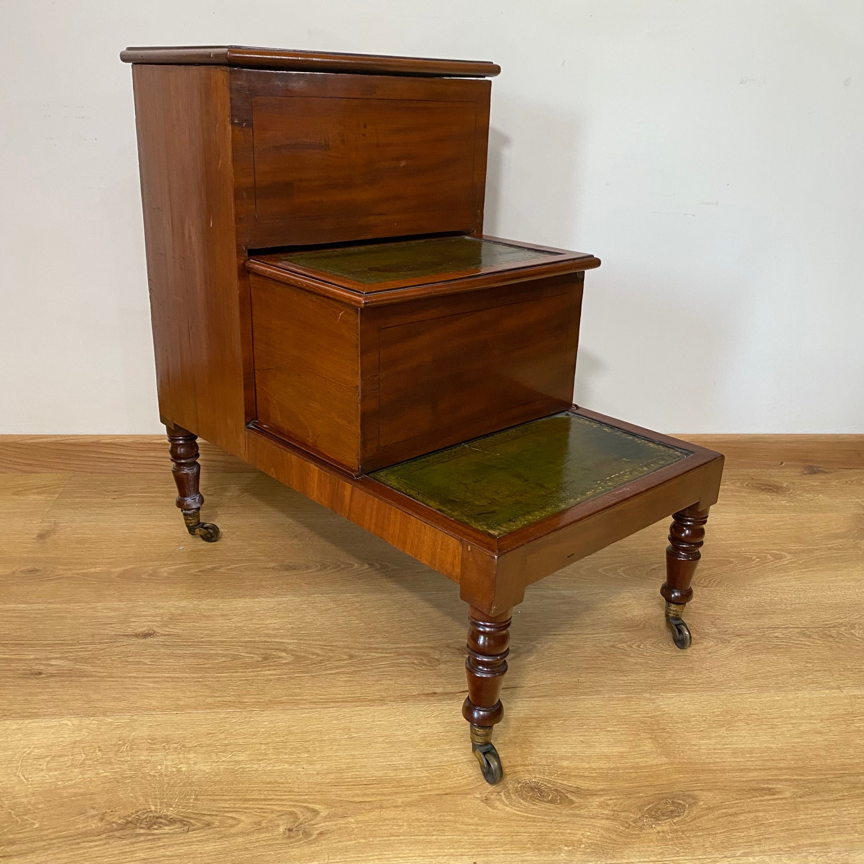 Set of Mahogany and Ebony Strung Bed Steps - Late Regency Period ...