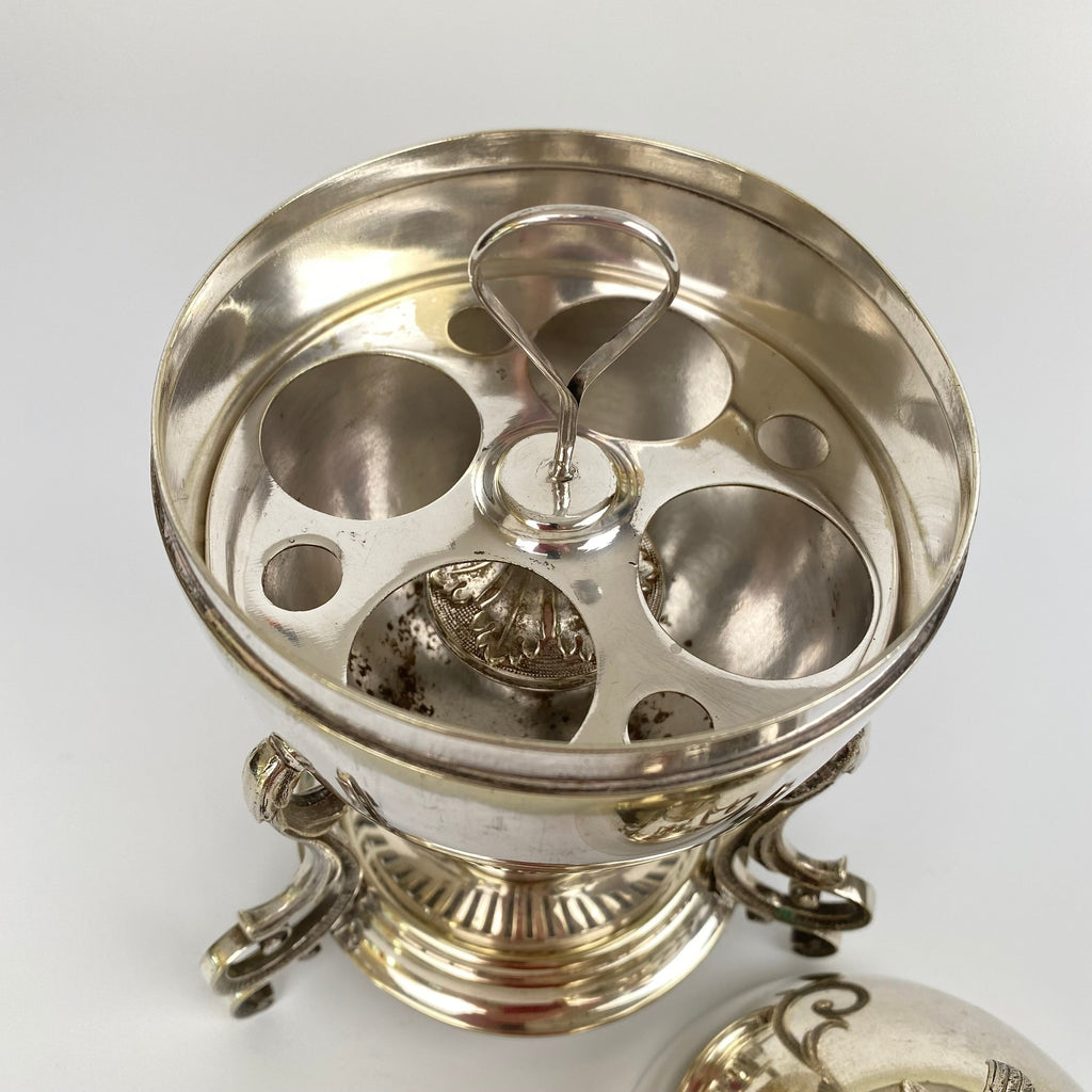 Silver Plated Egg Coddler-Antique Silver > Egg Coddler-20th Century-Lowfields Barn Antiques