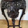 Superb Detail - Oriental Hand Carved Plant Stand with Marble Top-Antique Furniture > Jardinière-Oriental Antique-Lowfields Barn Antiques