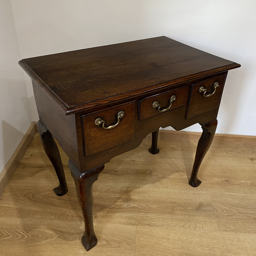Superb Georgian Oak and Elm Lowboy - Side Table - Hall Table-Antique Furniture > Low Boy > Side Table-Georgian-Lowfields Barn Antiques