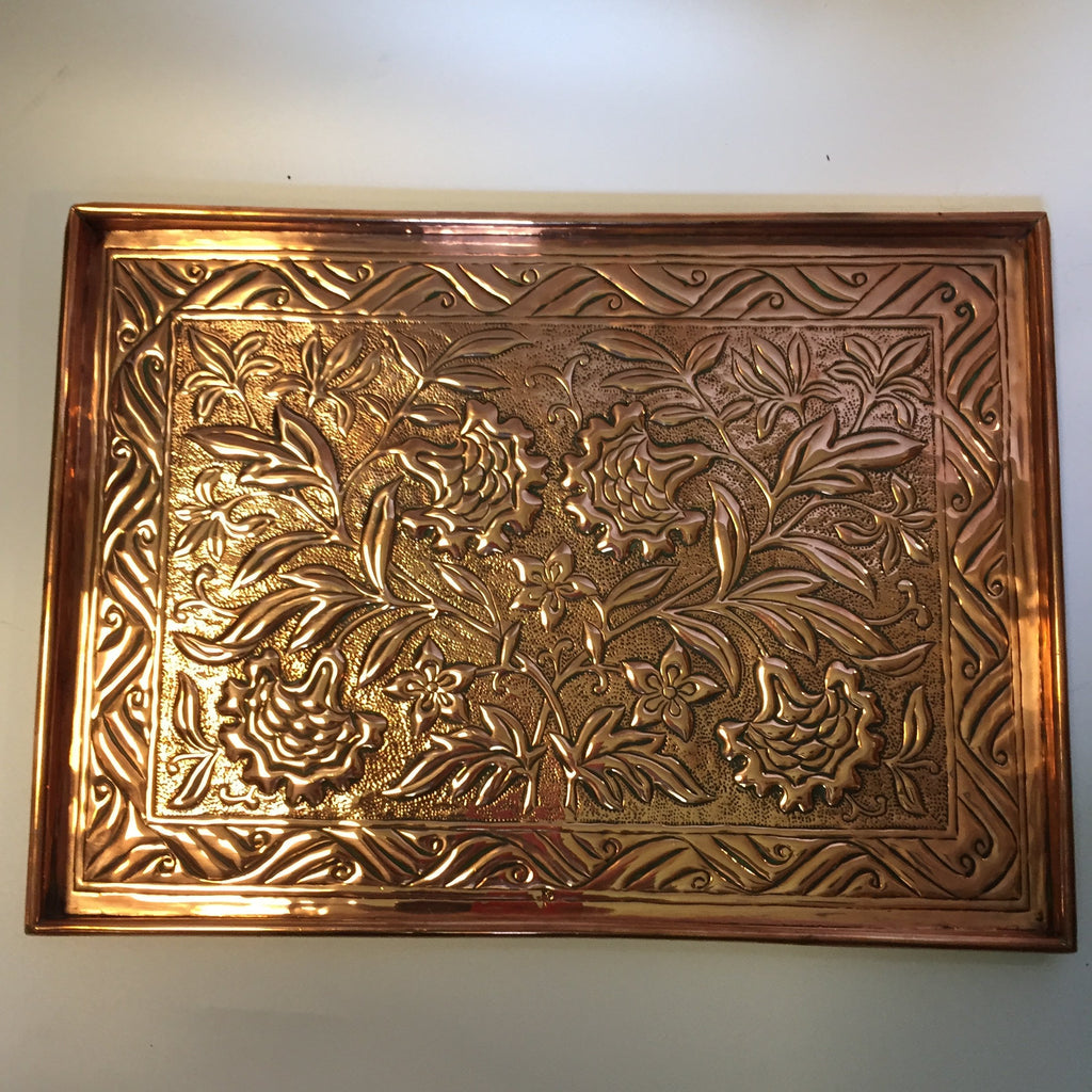 Superbly Detailed Copper Tray by Keswick School of Industrial Art - Arts and Crafts-Decorative Antiques > Copper-Keswick School of Industrial Art-Lowfields Barn Antiques