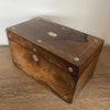Tea Caddy with Mother of Pearl Inlay - Victorian Tea Caddy-Decorative Antiques-Victorian-Lowfields Barn Antiques