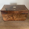 Tea Caddy with Mother of Pearl Inlay - Victorian Tea Caddy-Decorative Antiques-Victorian-Lowfields Barn Antiques