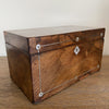 Tea Caddy with Mother of Pearl Inlay - Victorian Tea Caddy-Decorative Antiques-Victorian-Lowfields Barn Antiques