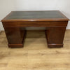 Twin Pedestal Desk - Victorian Mahogany-Antique Furniture > Desks-19th Century-Lowfields Barn Antiques