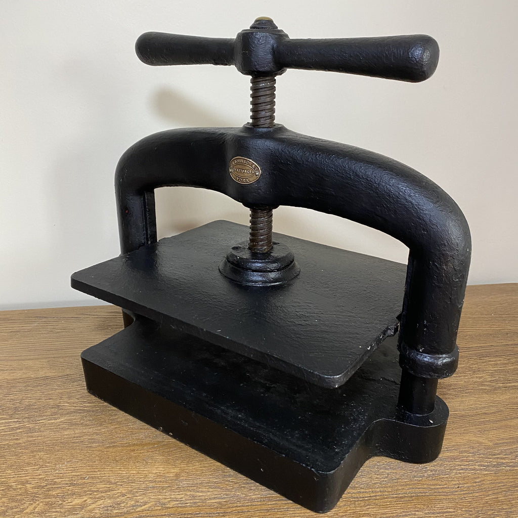 Victorian Cast Iron Book Press by Ben Johnson and Co Stationers York-Decorative Antiques-Ben Johnson & Co Stationers York-Lowfields Barn Antiques