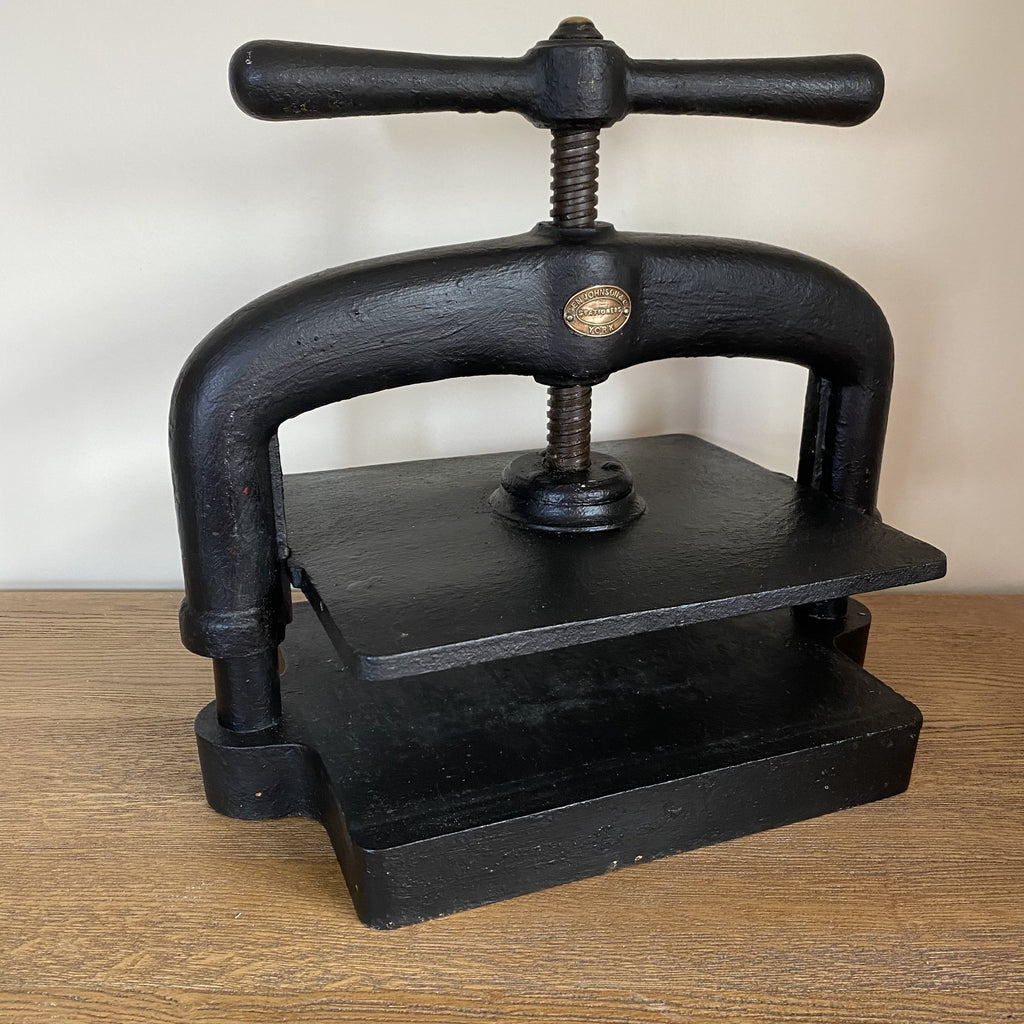 Victorian Cast Iron Book Press by Ben Johnson and Co Stationers York-Decorative Antiques-Ben Johnson & Co Stationers York-Lowfields Barn Antiques