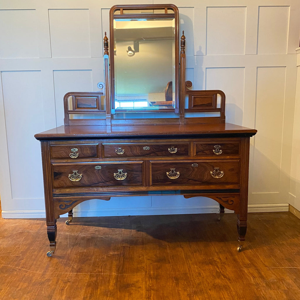 Victorian Dressing Table by James Lamb of Manchester - Fine Antique Furniture-Antique Fine Furniture > Dressing Table-James Lamb of Manchester-Lowfields Barn Antiques
